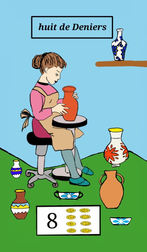 8 De Deniers Le Tarot De Rosam
